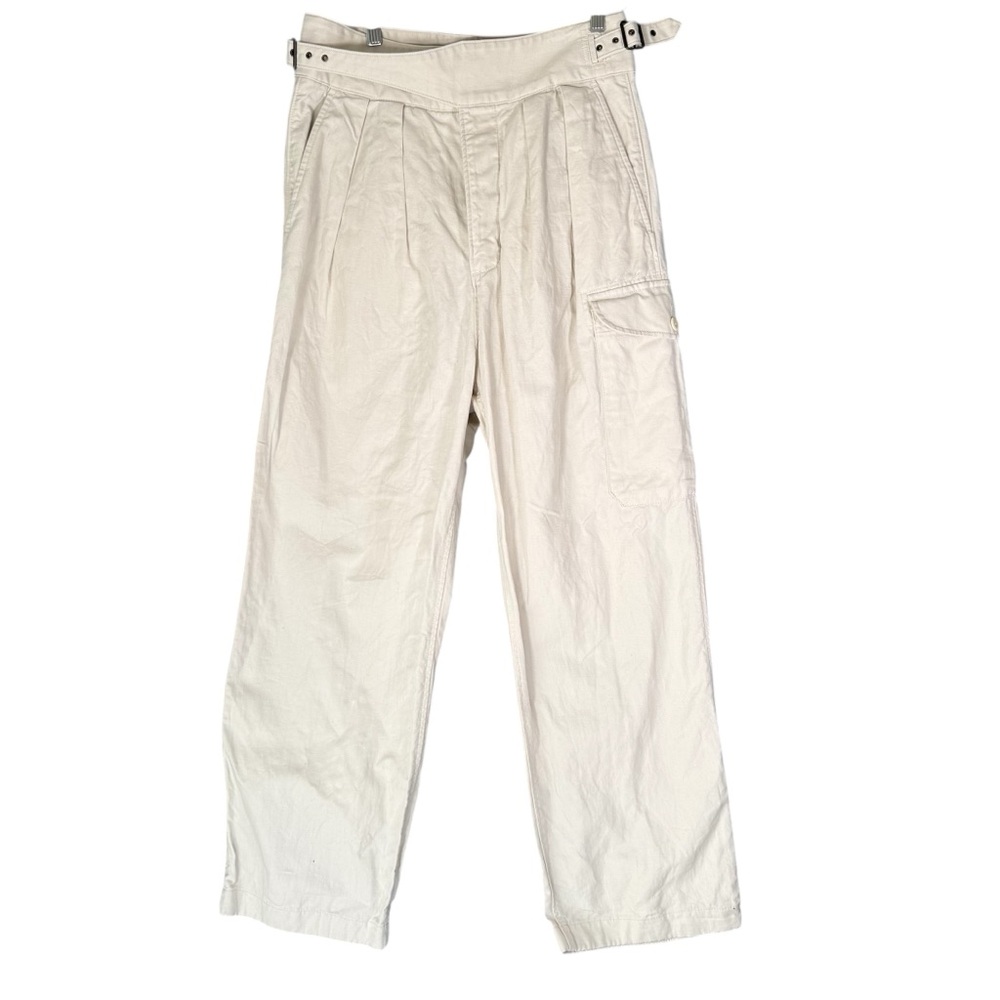 Banana Republic Cotton Linen Baggy Wide Leg Cargo High Rise Safari 10